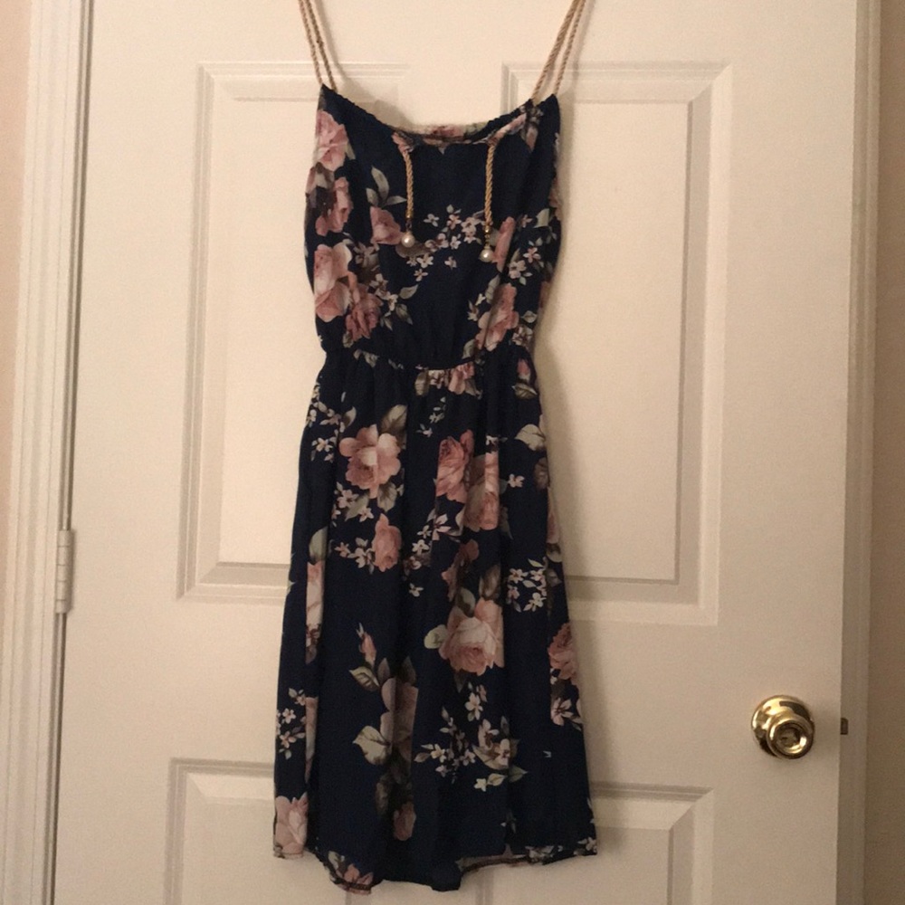 Blue floral dress